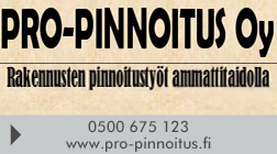 Maalaus-, Rappaus- ja Tasoiteliike Pro-Pinnoitus Oy logo